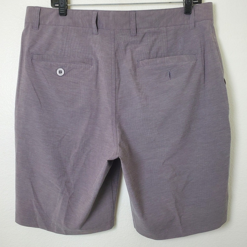 Johnnie-O‎ Steel Gray Performance Woven Shorts Stretch Golf Casual Men's Size 34 - Picture 5 of 15